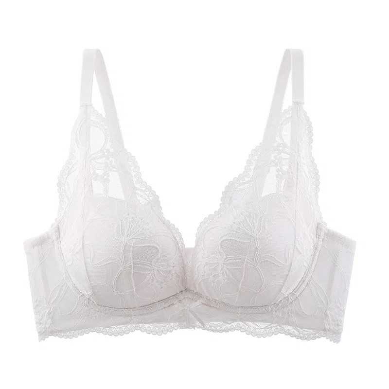 欧迪芬 性感蕾丝聚拢上托防下垂收副乳轻薄透气亲肤柔软小胸显大清凉感文胸 女款
