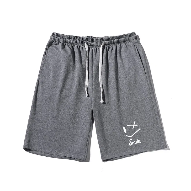 乱步 潮牌设计美式线条印花透气凉感宽松、休闲短裤 男女同款