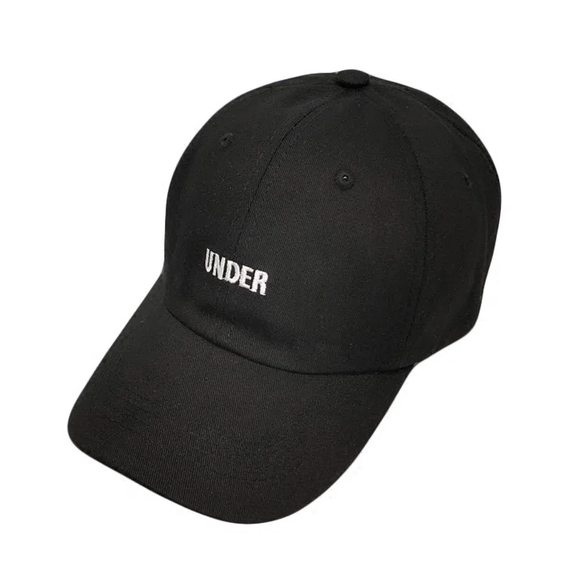 艾佳微 港风休闲韩版简约字母刺绣弯檐学生遮阳帽 棉 鸭舌帽 男女同款情侣款