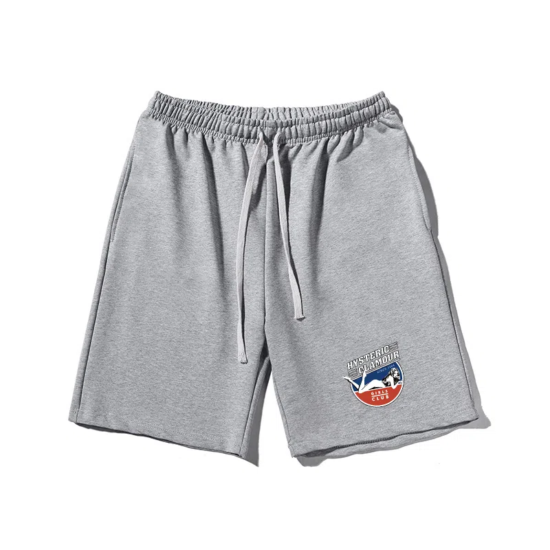 乱步 简约设计美式印花透气凉感宽松运动风青少年学生五分裤休闲短裤 男女同款