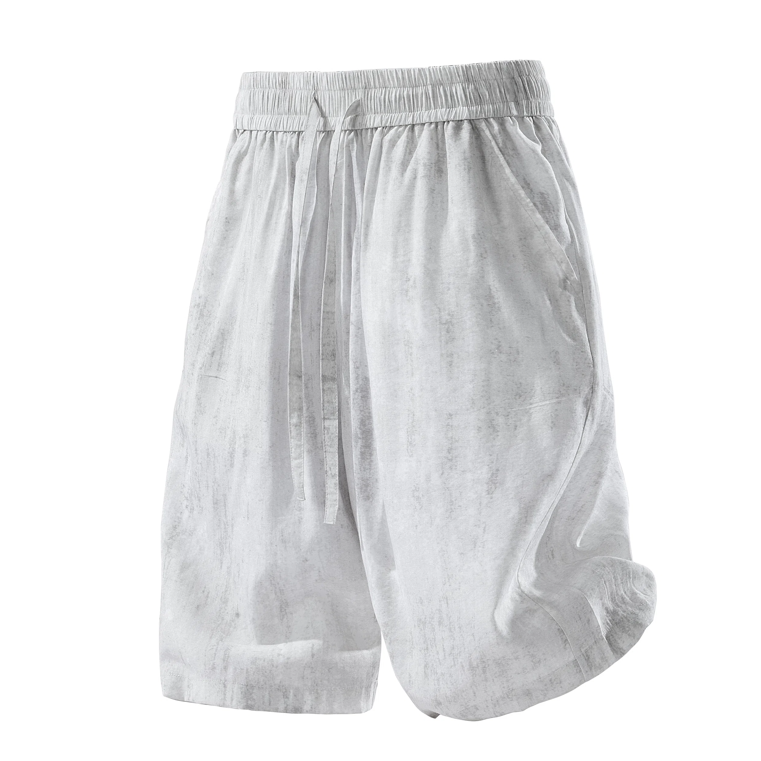 北极绒 美式复古轻薄宽松直筒透气运动五分裤休闲短裤 男款