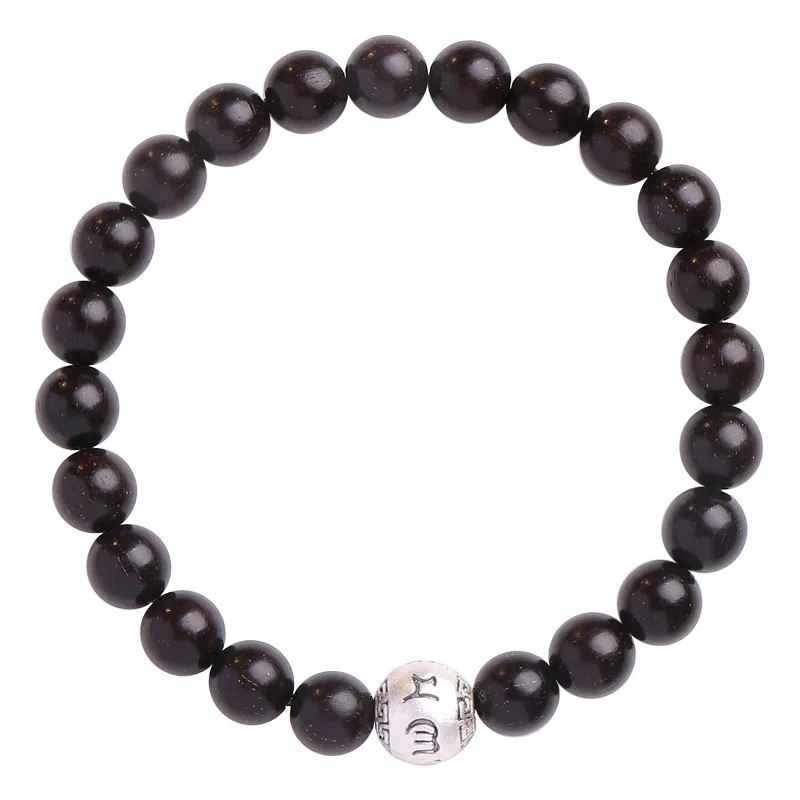 木盛缘 【六字箴言  过手留香】高油高密佛珠念珠文玩 紫檀属 手串 男女同款情侣款