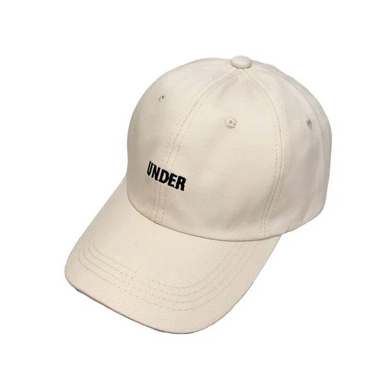 艾佳微 港风休闲韩版简约字母刺绣弯檐学生遮阳帽 棉 鸭舌帽 男女同款情侣款