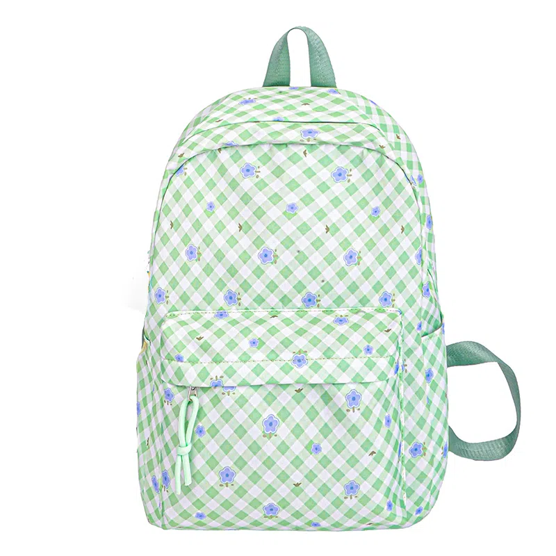 南潇湘 小清新休闲高颜值韩版百搭 尼龙 双肩包 常规 男女同款情侣款 浅紫色/浅蓝色/黄色/绿色/粉色