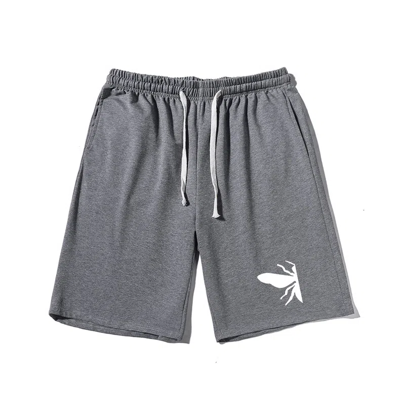 乱步 简约印花日宽松运动风五分裤休闲短裤 男女同款