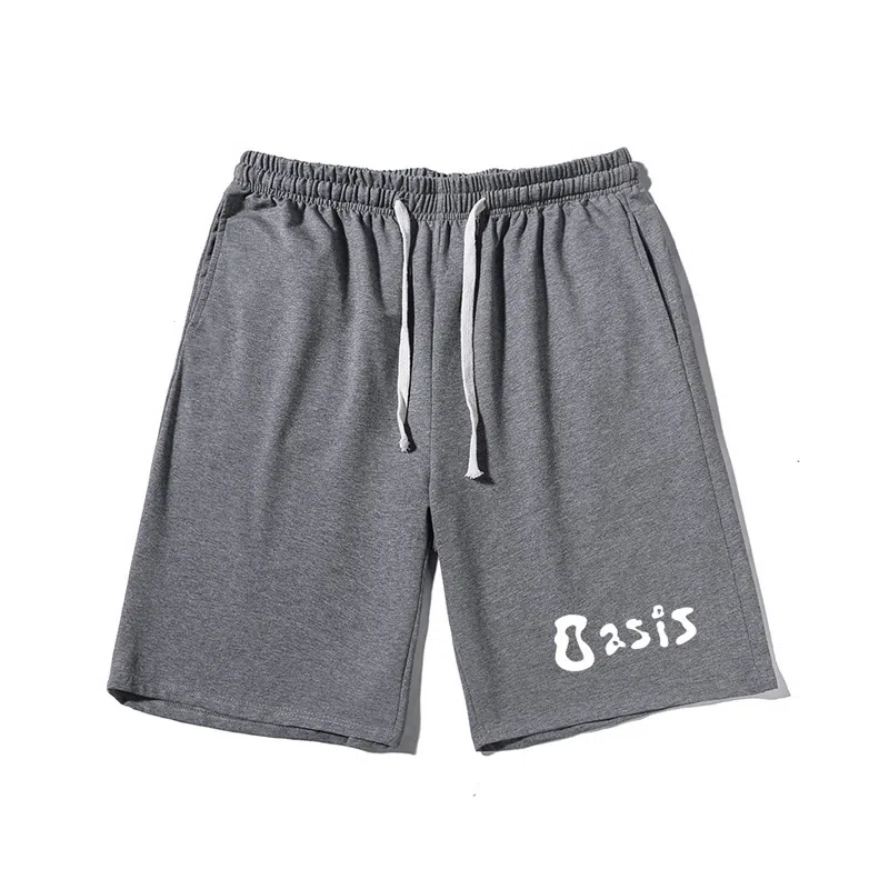 乱步 古怪设计美式字母透气凉感宽松运动五分休闲短裤 男女同款