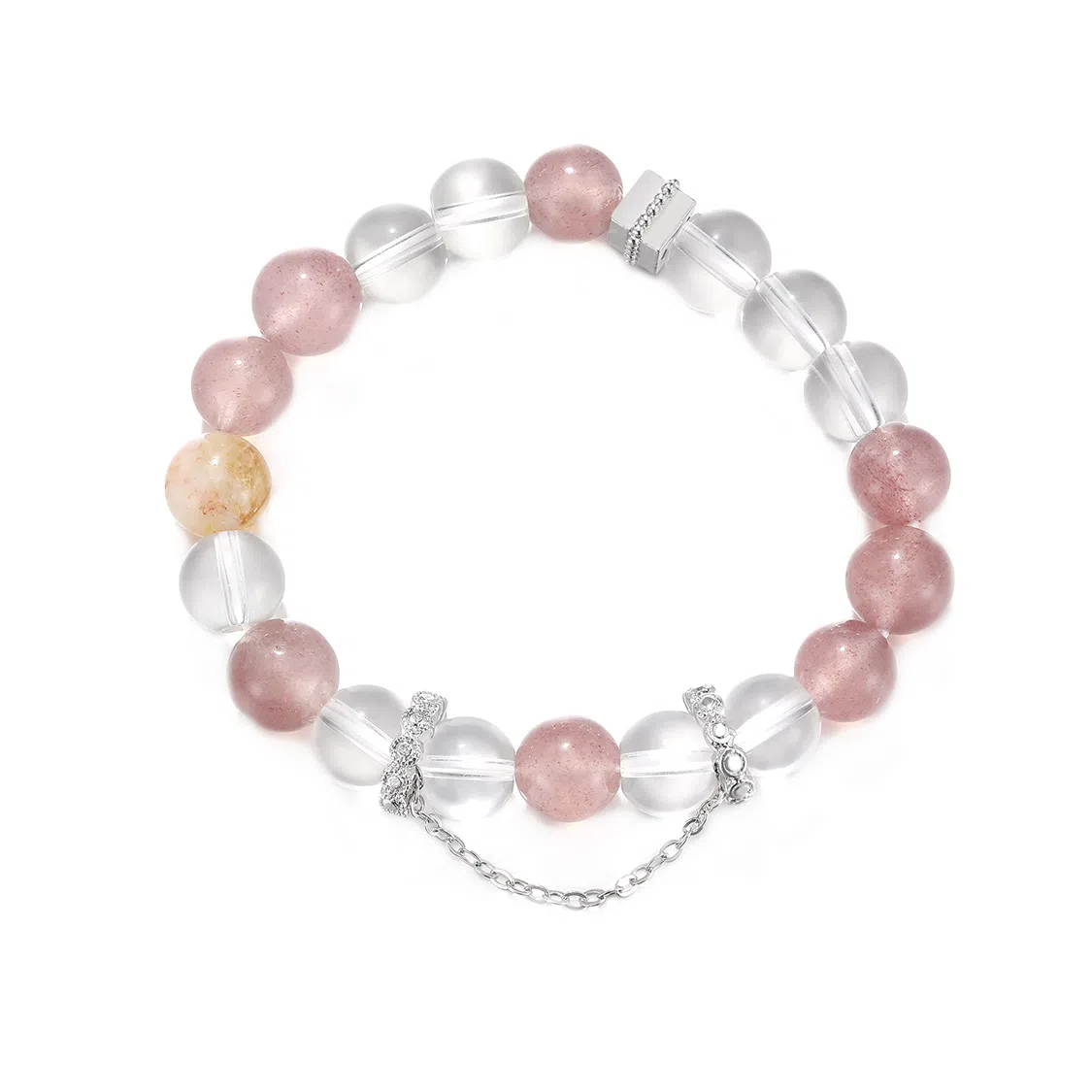 【旺桃花】 珂里 新中式国潮招姻缘早日脱单 旺人缘遇贵人爱情甜甜蜜蜜 事事顺利招财转运 好运石英岩质玉 草莓晶 手串 女款