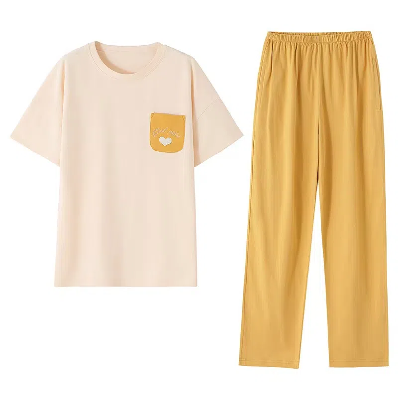 潞优野 短袖长裤薄款时尚舒适可外穿睡衣套装 女款