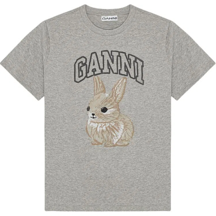 GANNI Bunny Print T-Shirt
