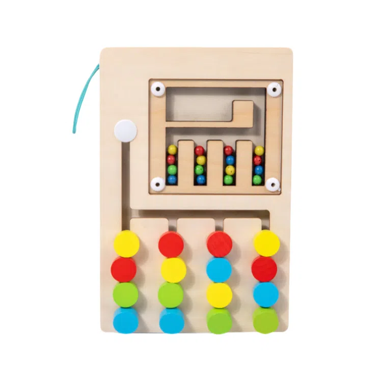 咕轹 木制滚珠 早教益智玩具