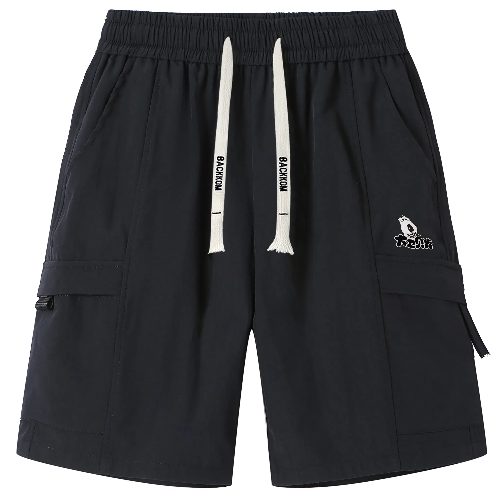 大卫贝肯 美式高街简约字母户外运动通勤宽松百搭潮流舒适个性直筒机能工装五分休闲短裤 男女同款