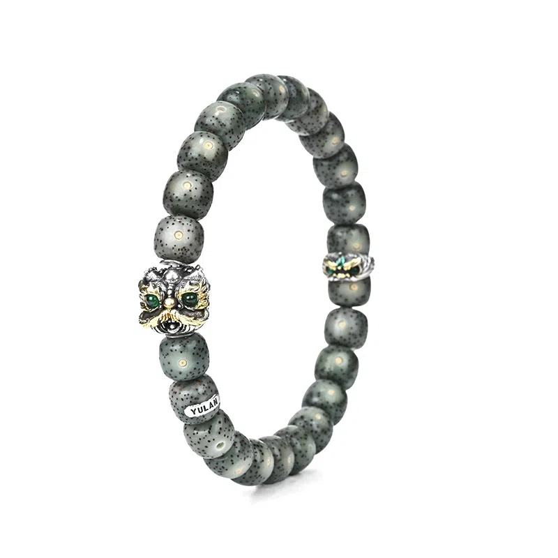 钰澜文玩 瑞兽系列「狮来运转·双狮生财」 星月菩提 手串 男女同款情侣款