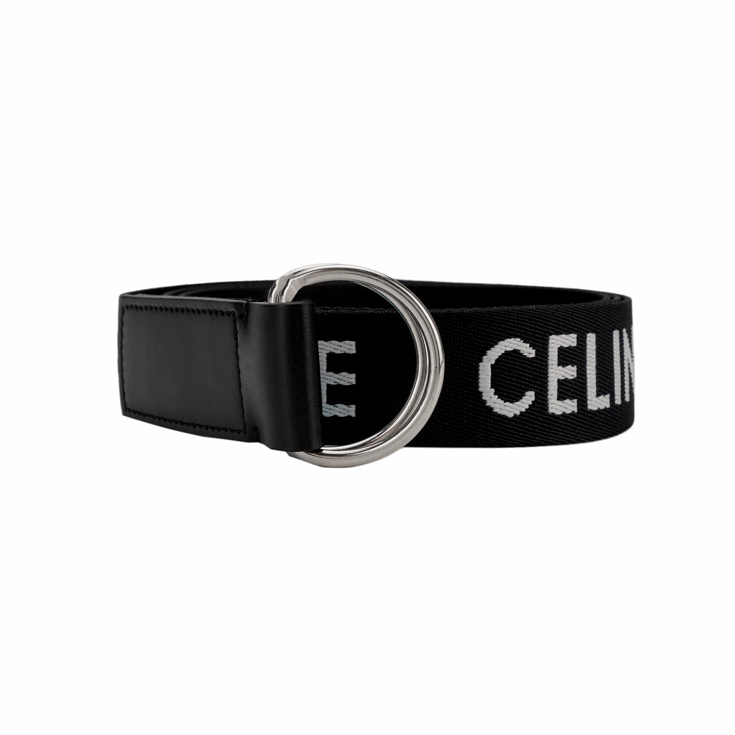 CELINE Double Ring Belt Medium Black
