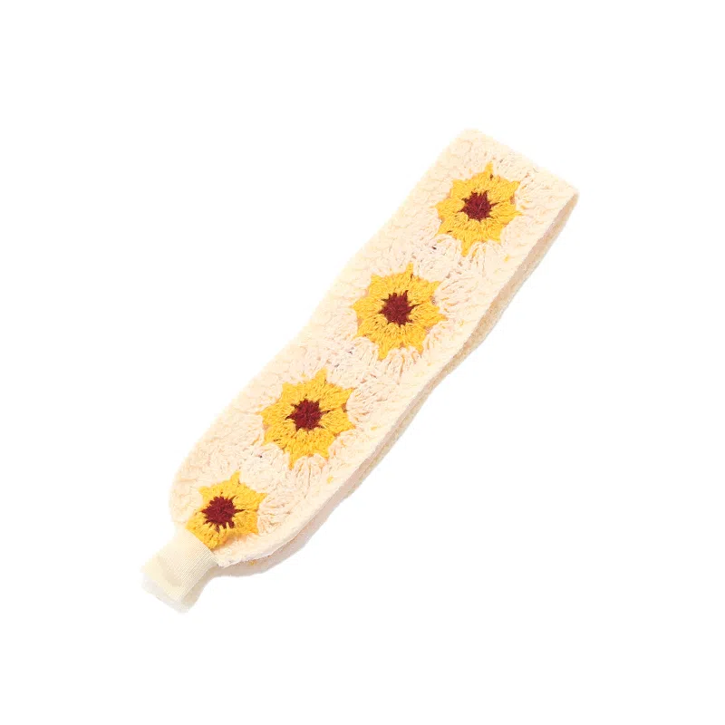 如花梦 复古针织刺绣花朵 布艺 发带 女款