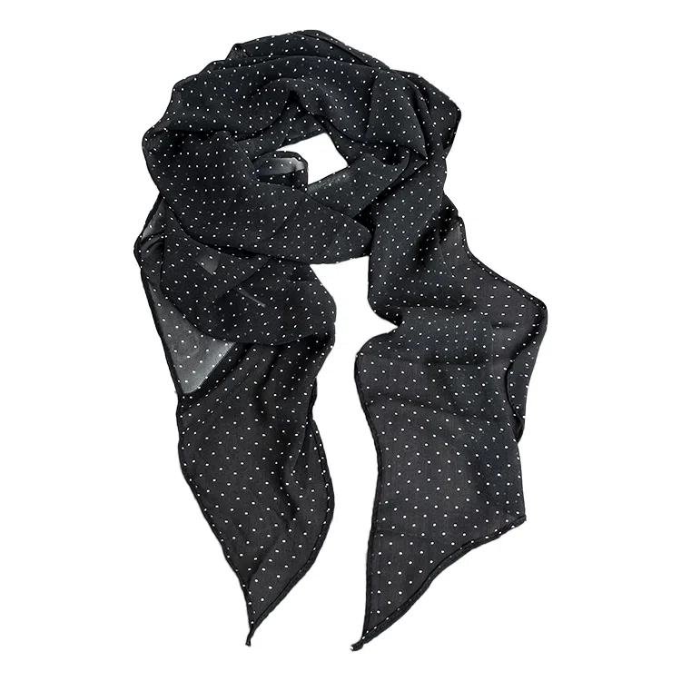 杨同学 春夏雪纺波点涤纶 丝巾 女款