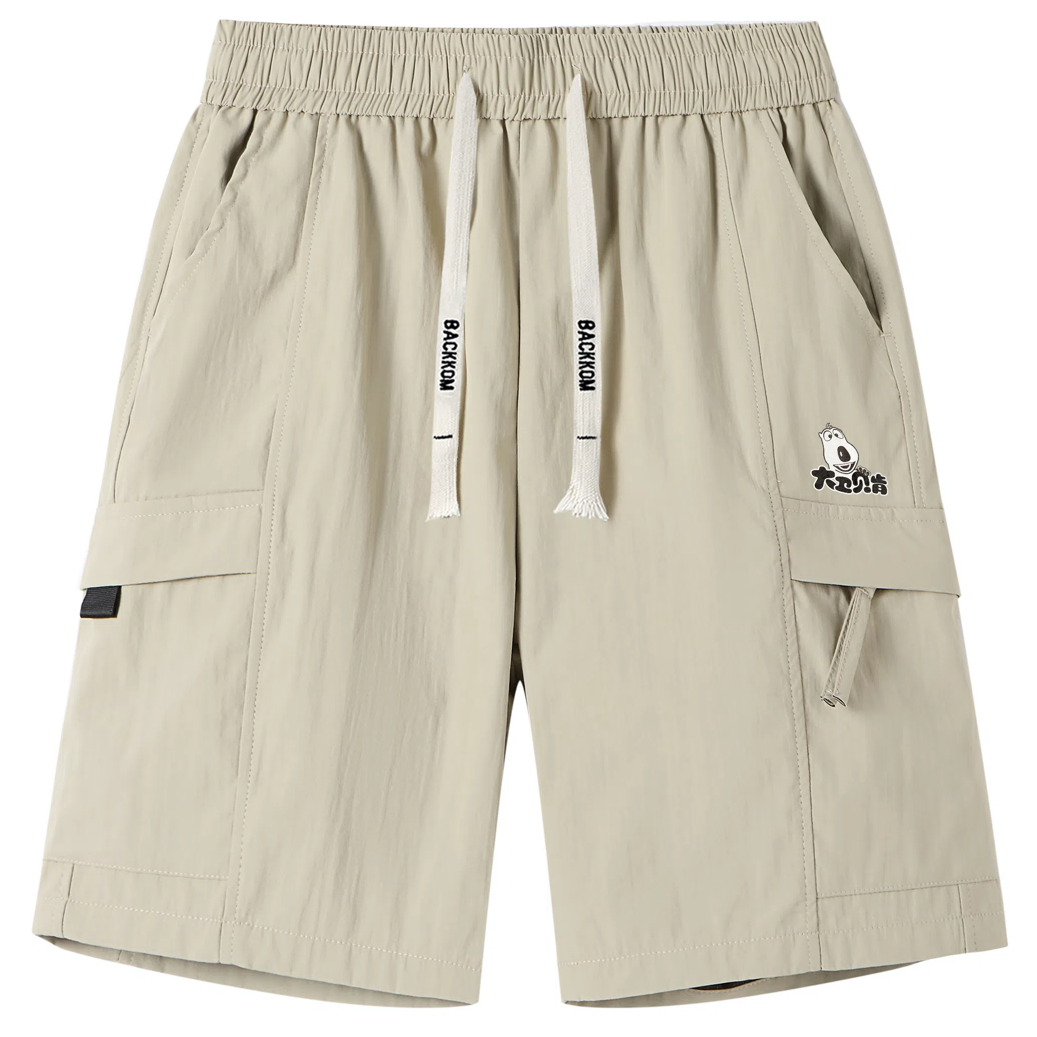 大卫贝肯 美式高街简约字母户外运动通勤宽松百搭潮流舒适个性直筒机能工装五分休闲短裤 男女同款