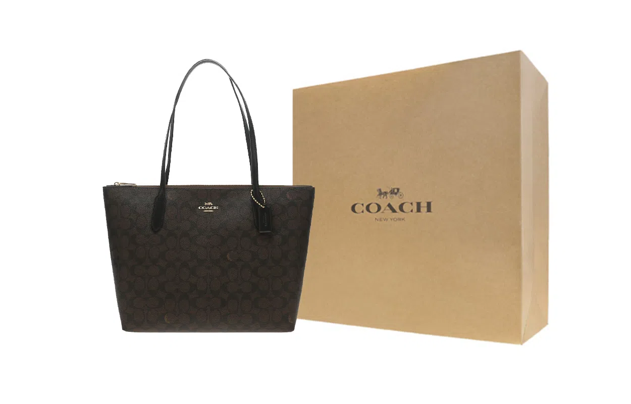 COACH Zip Top Tote 30
