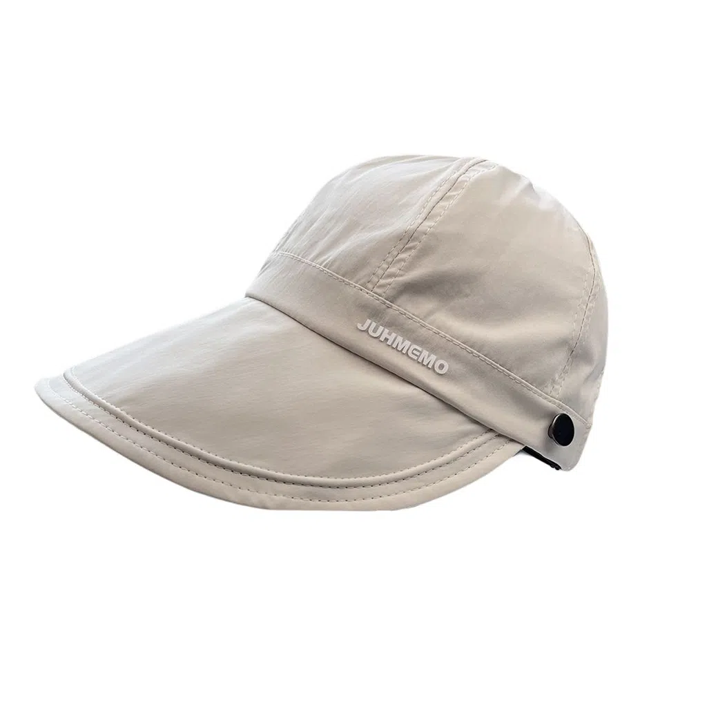 艾佳微 宽檐防晒太阳帽出游逛街马术帽可挂口罩 涤纶 鸭舌帽 男女同款情侣款