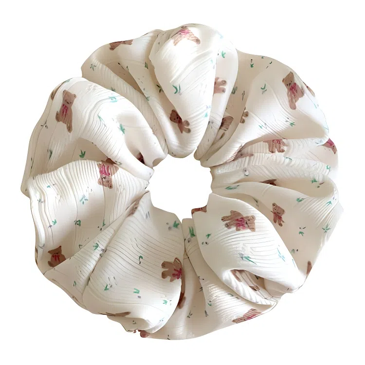 希铃 可可奶油小熊 棉麻 发圈 女款