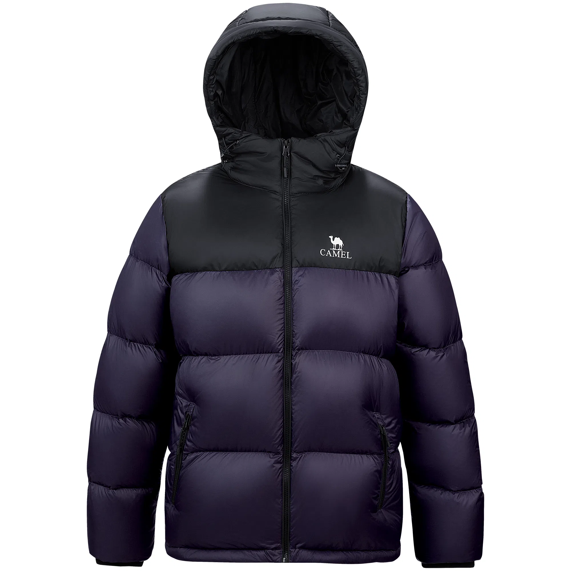 CAMEL Warm Fleece Windproof Hooded Down Jacket