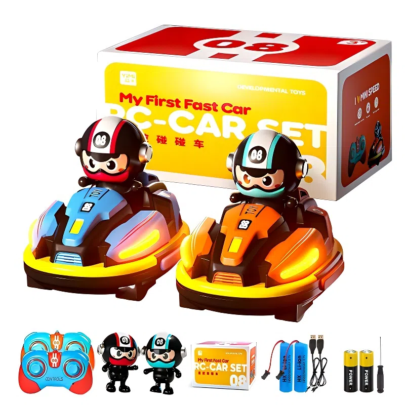 益米 卡丁碰碰车双人对战 越野漂移带喷雾 遥控玩具