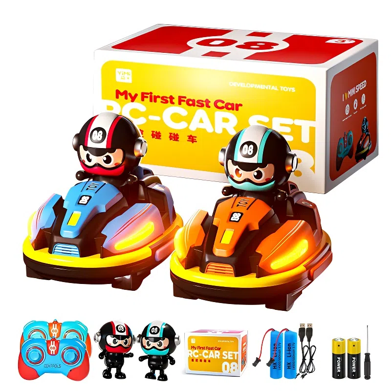 益米 卡丁碰碰车双人对战 越野漂移带喷雾 遥控玩具