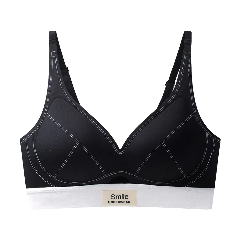 二三二三 透气吸汗聚拢有型防下垂亲肤柔软无痕舒适侧收副乳字母时尚百搭日常通勤运动文胸 女款