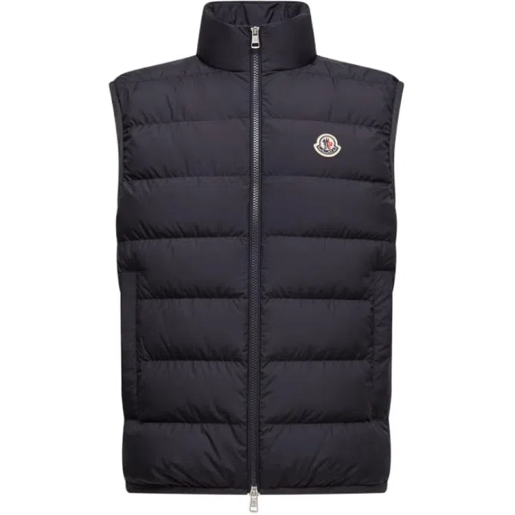 Moncler FW25 Full-Zip Vest Down Jacket Navy Blue