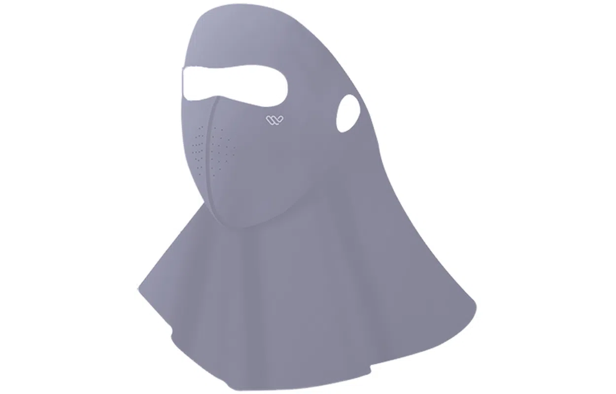 优幽兰 简约高级感全脸防紫外线高颜值遮阳护颈一体脸基尼纯色百搭户外通勤开车遮阳透气脸罩 锦纶 防晒面罩 女款