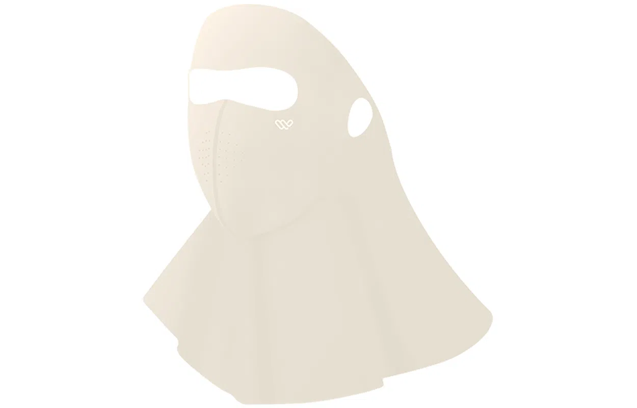 优幽兰 简约高级感全脸防紫外线高颜值遮阳护颈一体脸基尼纯色百搭户外通勤开车遮阳透气脸罩 锦纶 防晒面罩 女款