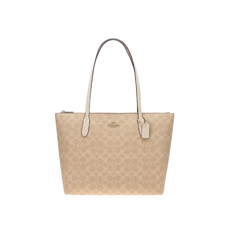COACH Zip Top Tote 30 Logo Tote