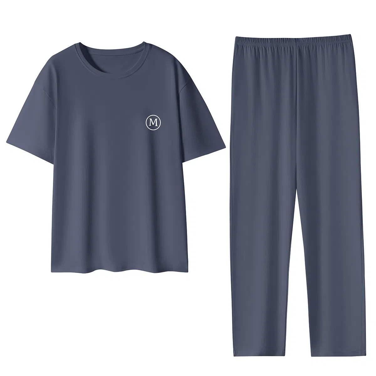 梦特娇 柔软舒适透气可外穿家居服短袖长裤睡衣套装 男款