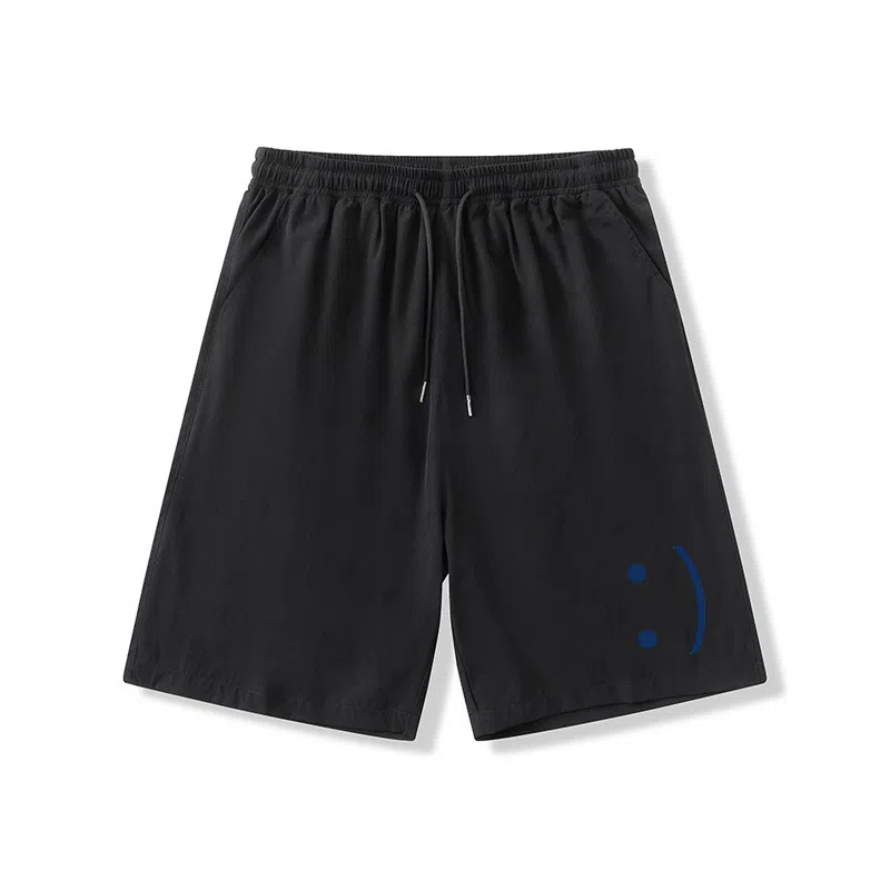 乱步 大码外穿宽松五分裤沙滩裤百搭黑色裤子休闲短裤 男女同款