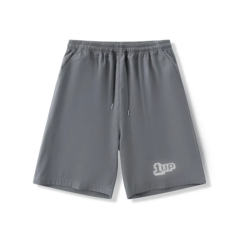 乱步 学生夏季凉感外穿恶搞反光字母速干宽松五分裤休闲短裤 男女同款