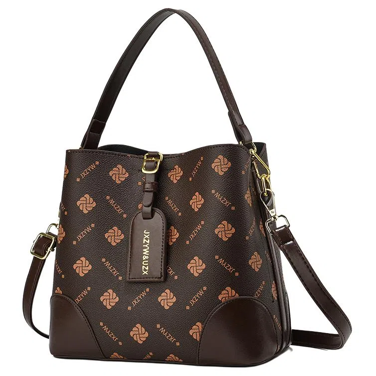 Boniu Printed Bucket Bag Coffee