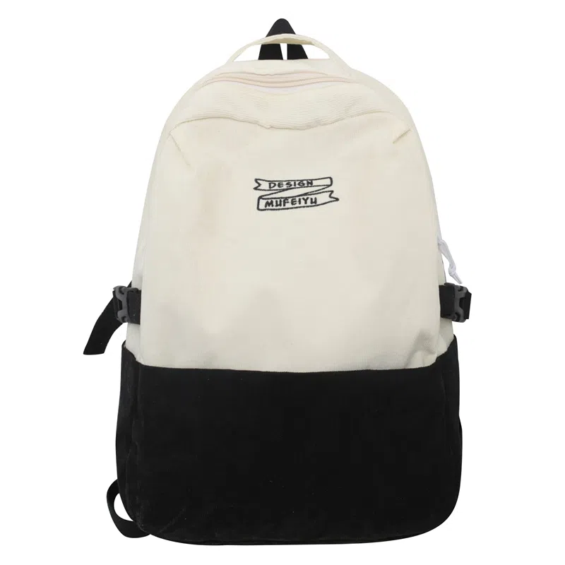 醇龙 休闲大容量 条绒 双肩包