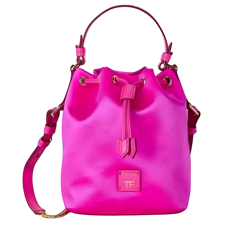 TF Satin Bucket Bag Pink