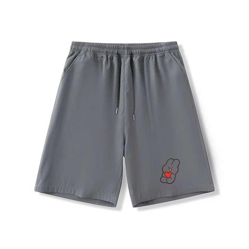 乱步 学生夏季速干宽松五分裤凉感外穿卡通小兔休闲短裤 男女同款