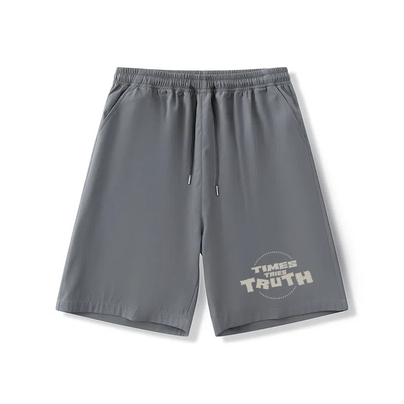 乱步 学生夏季速干宽松五分凉感外穿潮流字母休闲短裤 男女同款