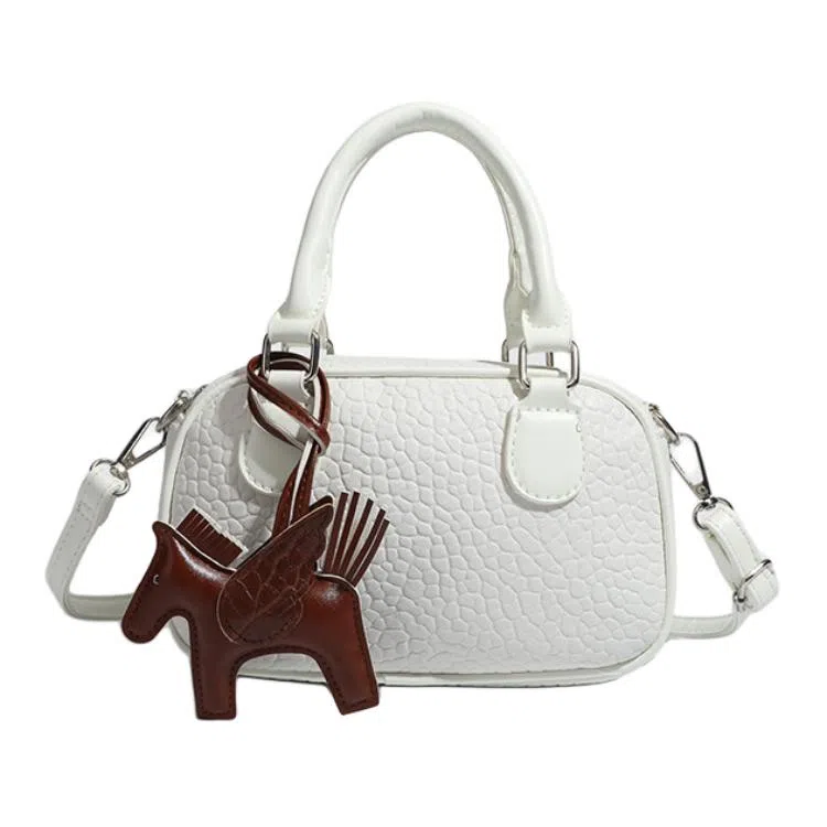 MINLUBAOLUO Classic Boston Bag Ice Blue