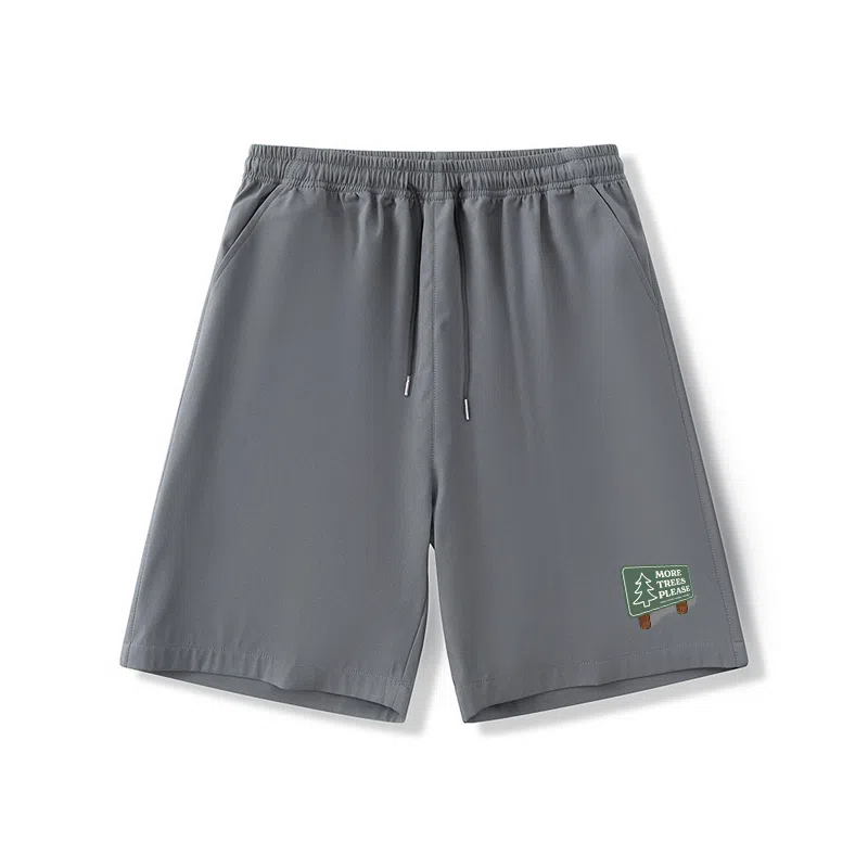 乱步 学生夏季冰丝凉感外穿创意设计字母速干宽松五分裤休闲短裤 男女同款