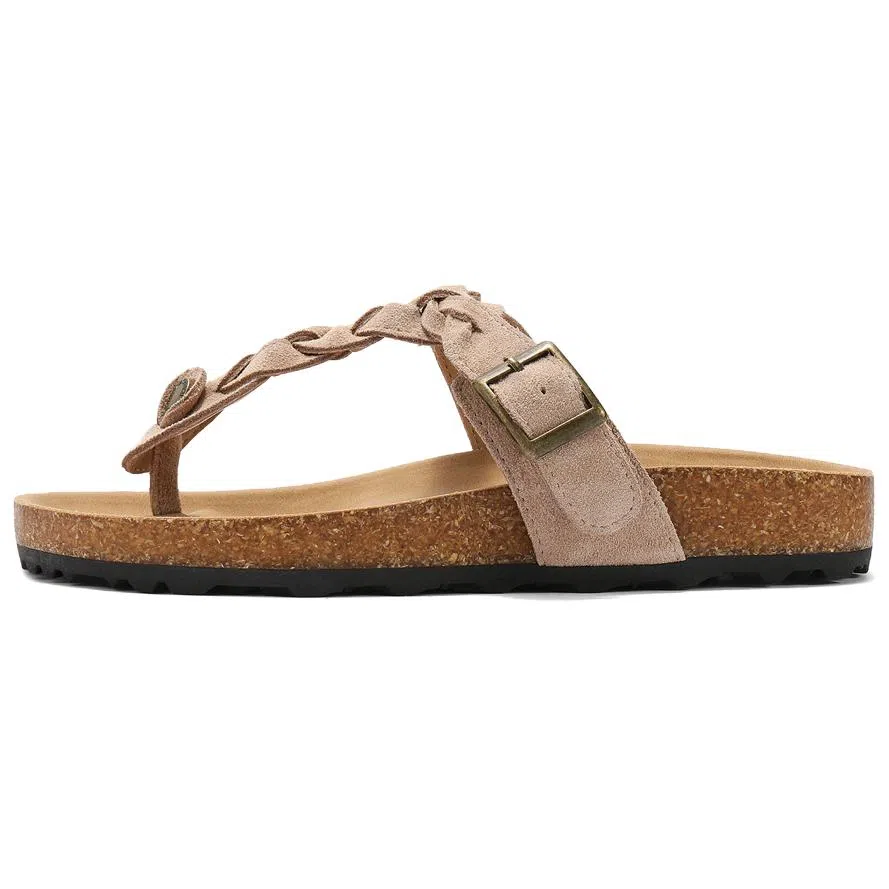 森达 简约经典舒适时尚 静音人字拖鞋  女