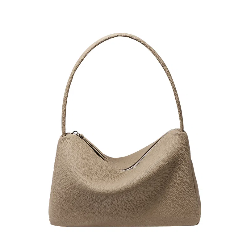 纳兰杜 高级感时尚女气质潮流女生百搭 头层牛皮 单肩包 中号 女款 大象灰