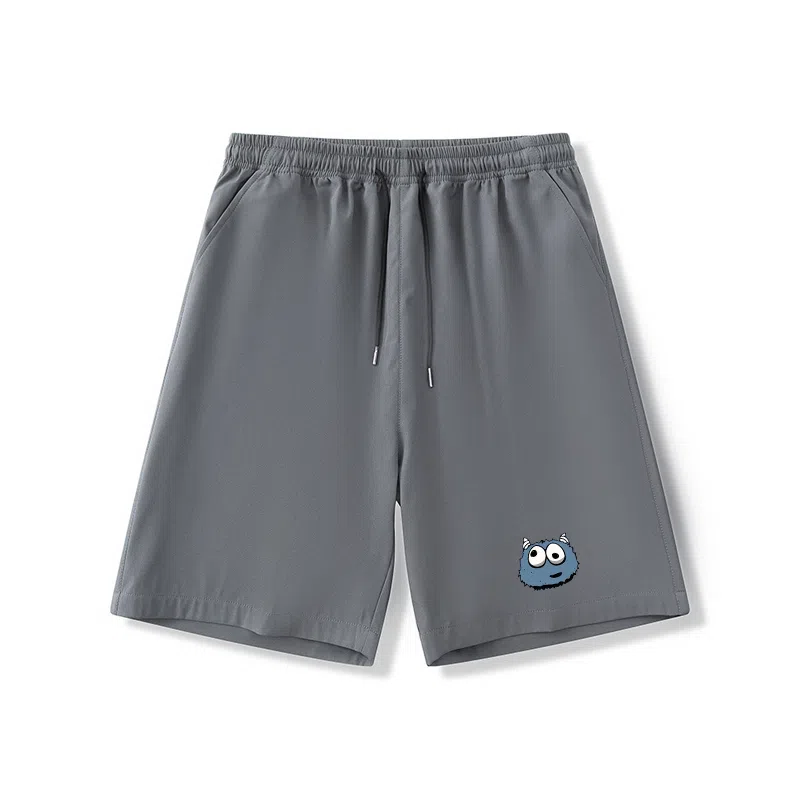 乱步 学生夏季冰丝凉感外穿搞怪卡通速干宽松五分休闲短裤 男女同款
