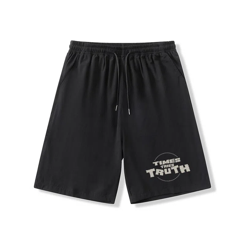 乱步 学生夏季速干宽松五分凉感外穿潮流字母休闲短裤 男女同款