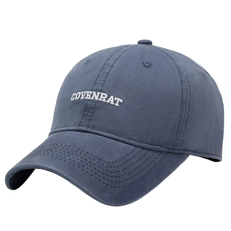 艾佳微 水洗做旧字母刺绣韩版时尚简约百搭显脸小 棉 鸭舌帽 男女同款情侣款