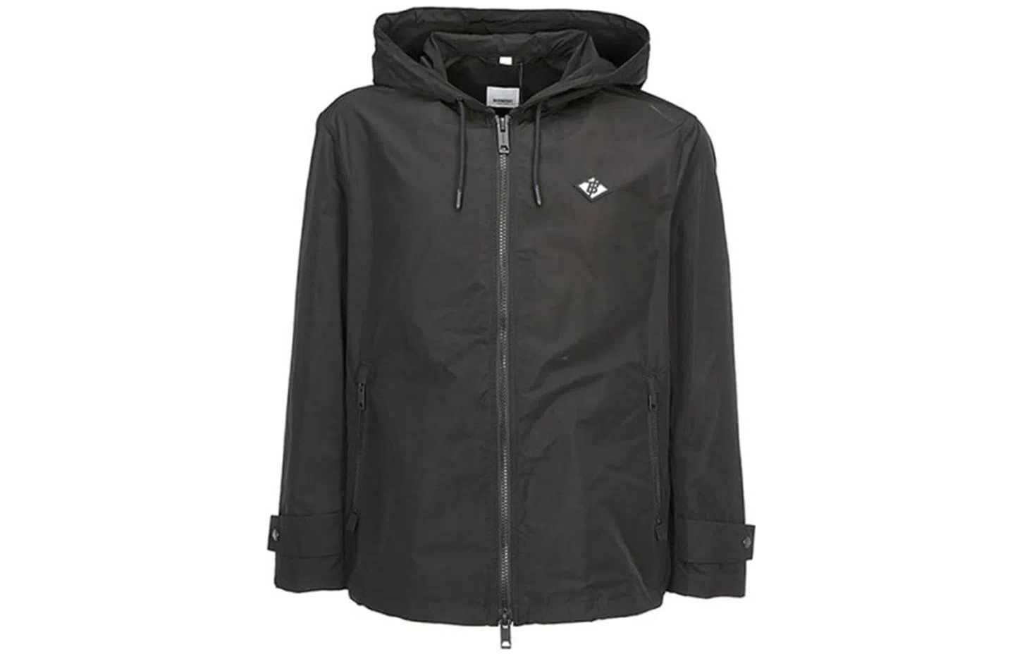 Burberry Logo Zip Hoodie Black