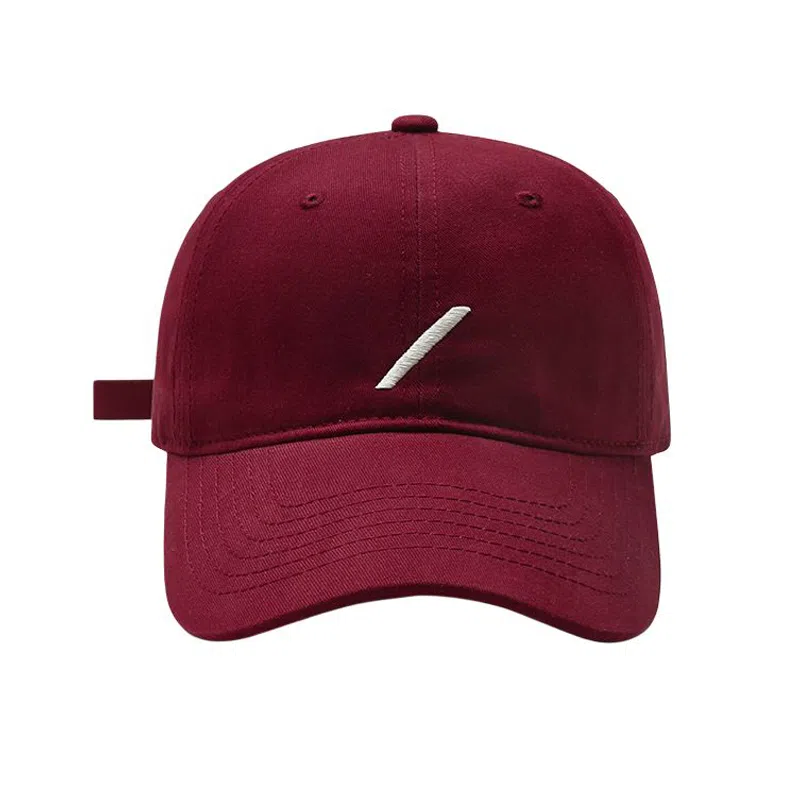 艾佳微 夏日心动韩版休闲刺绣斜杠百搭显脸小简约太阳帽 棉 鸭舌帽 男女同款情侣款