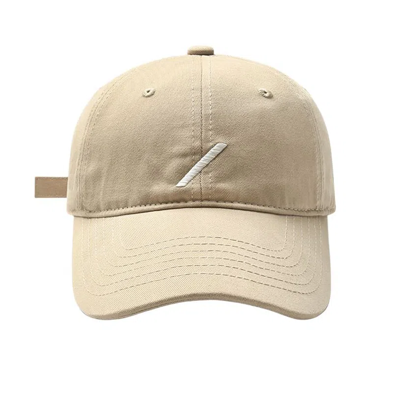 艾佳微 夏日心动韩版休闲刺绣斜杠百搭显脸小简约太阳帽 棉 鸭舌帽 男女同款情侣款