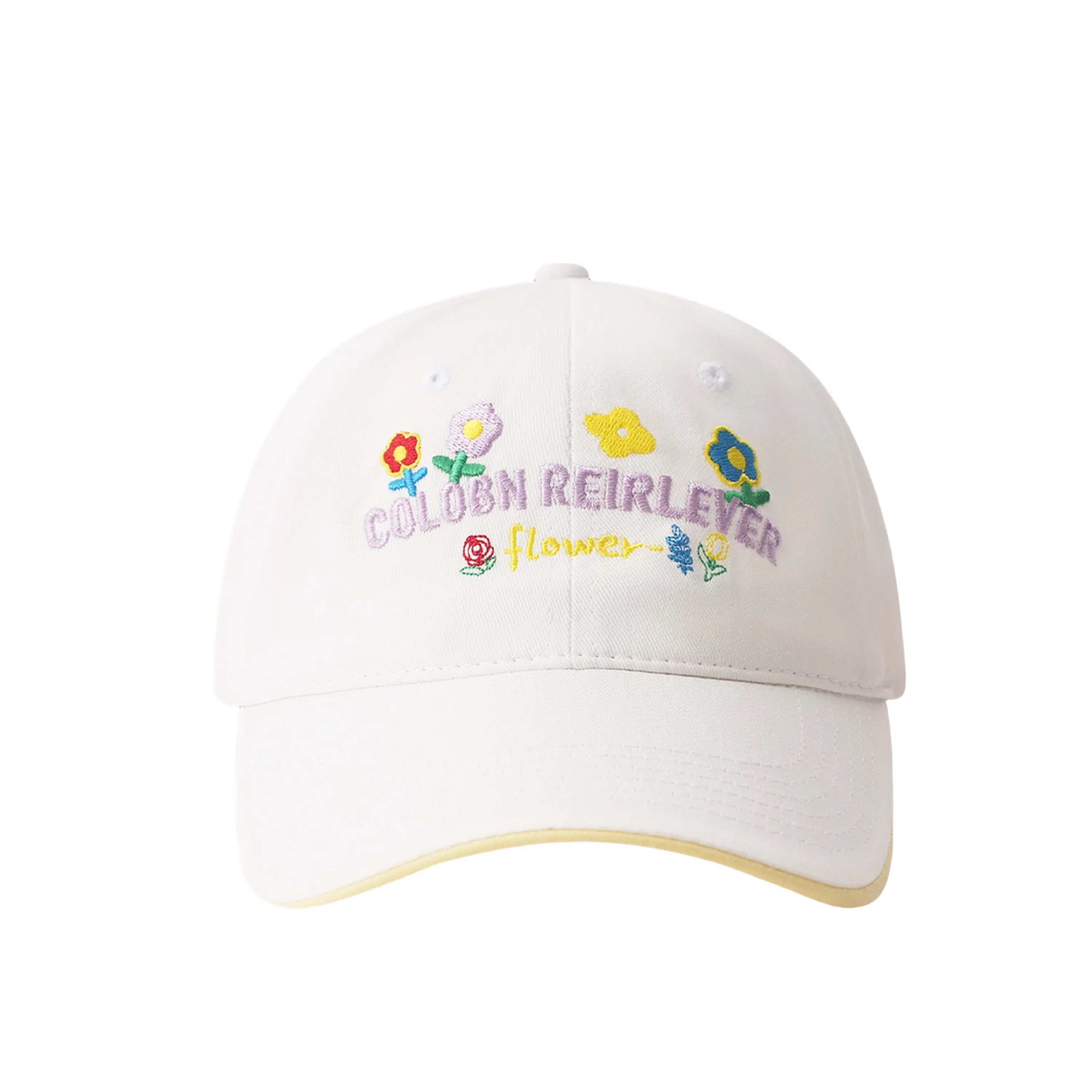 NBJH Dopamine Macaron Floral Embroidery Cap